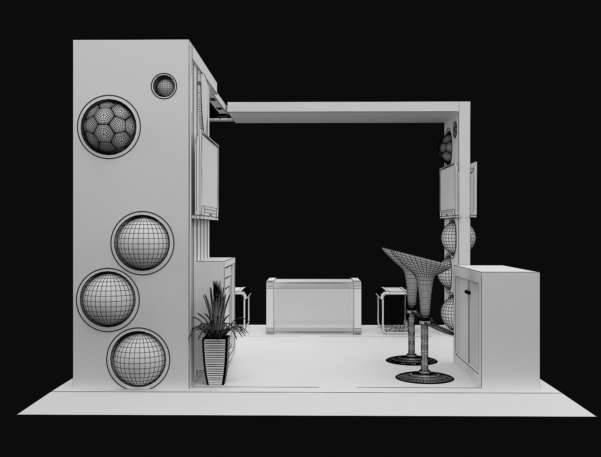 Booth Exhibition Stand a605b 3D model_5