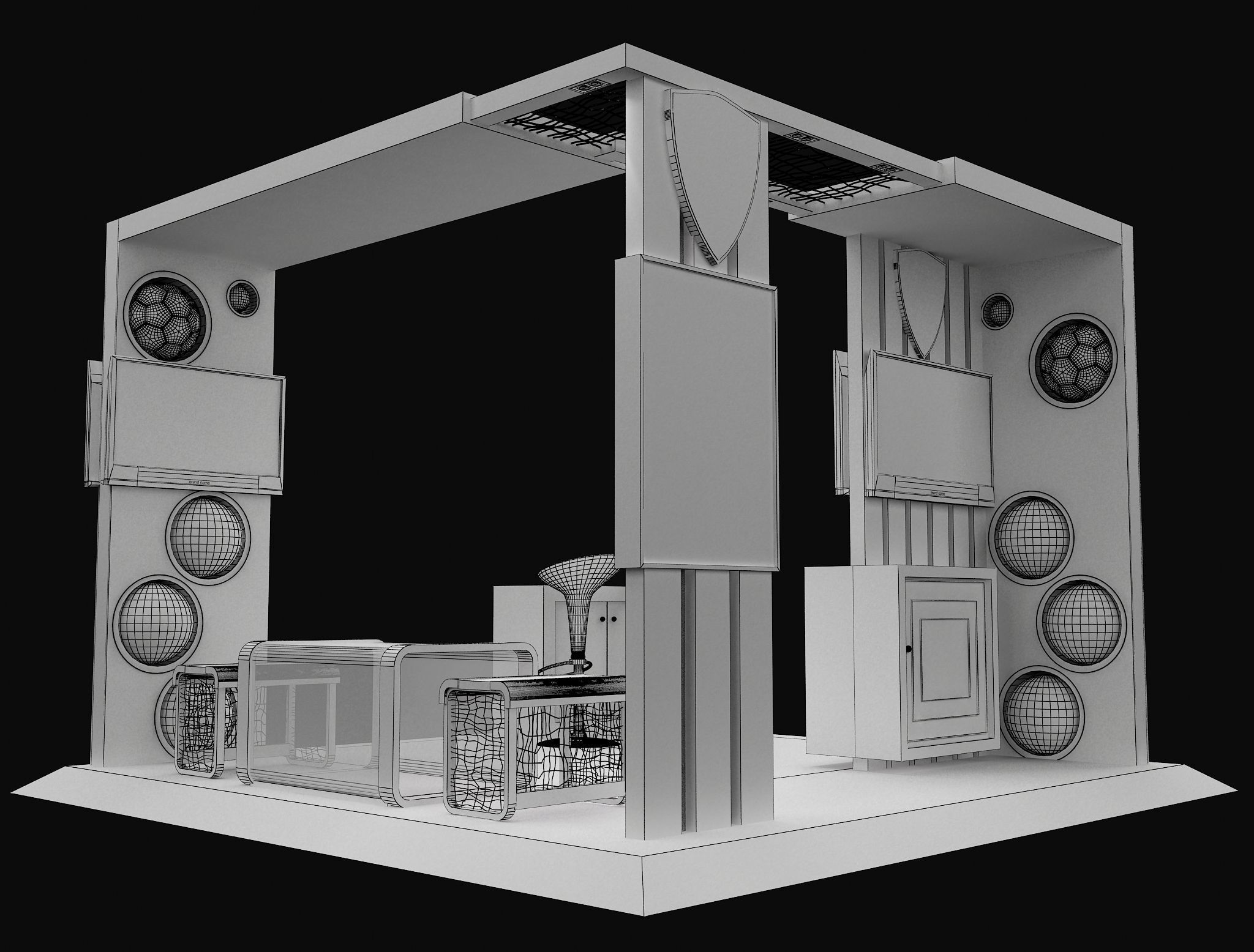Booth Exhibition Stand a605b 3D model_1