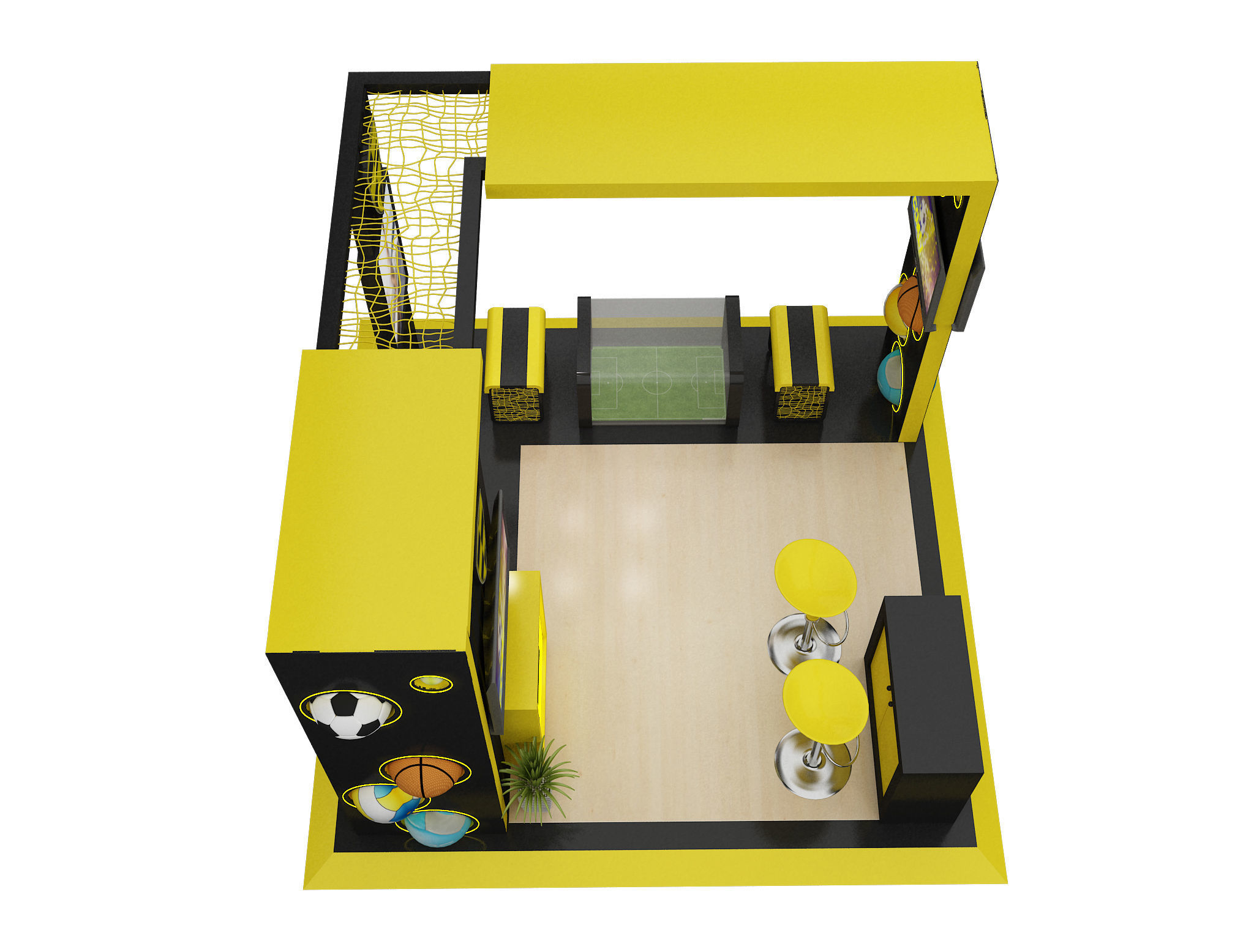 Booth Exhibition Stand a605b 3D model_16