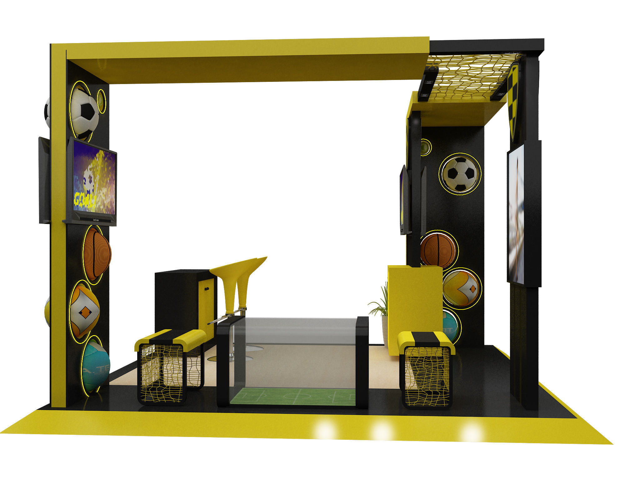 Booth Exhibition Stand a605b 3D model_6