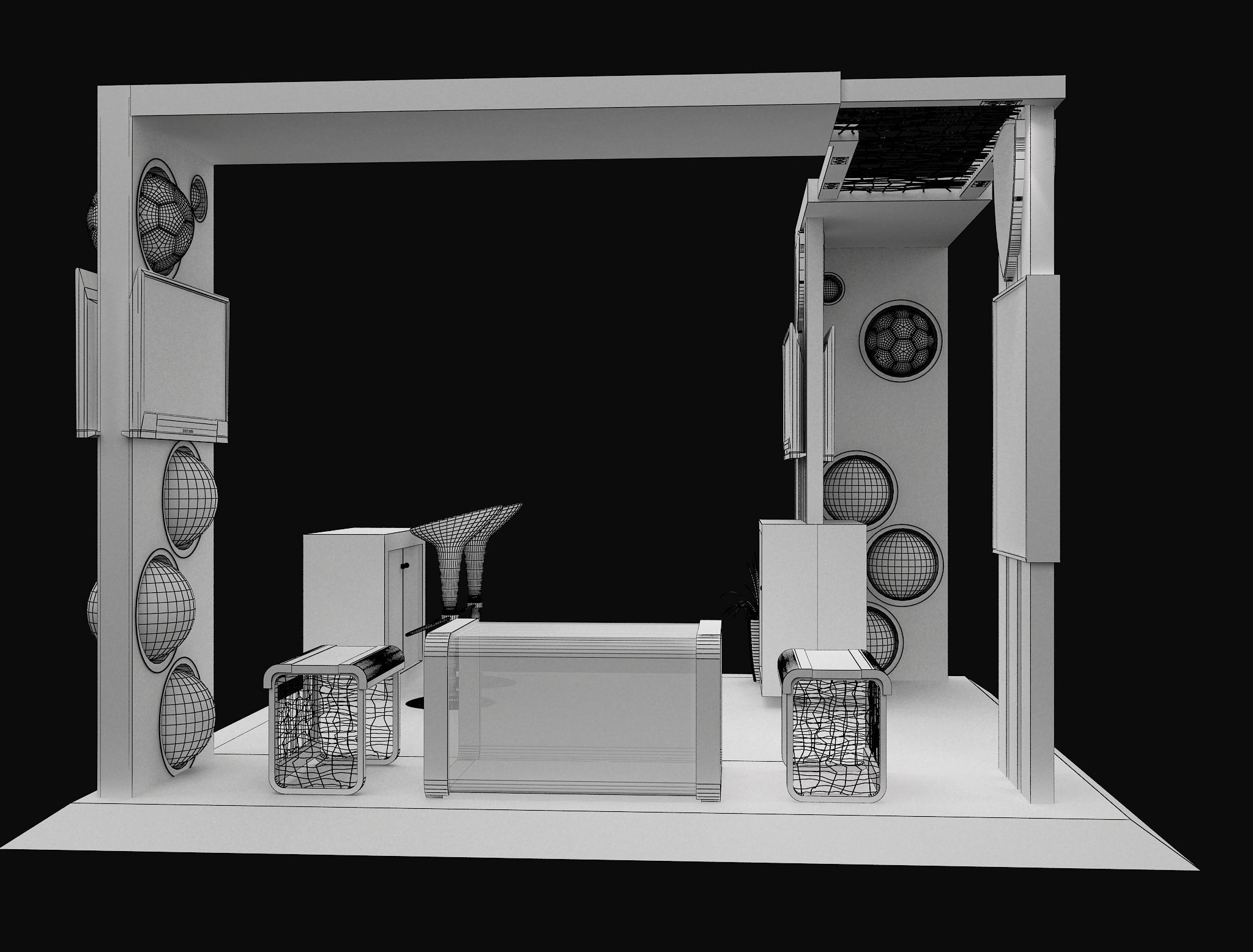 Booth Exhibition Stand a605b 3D model_7