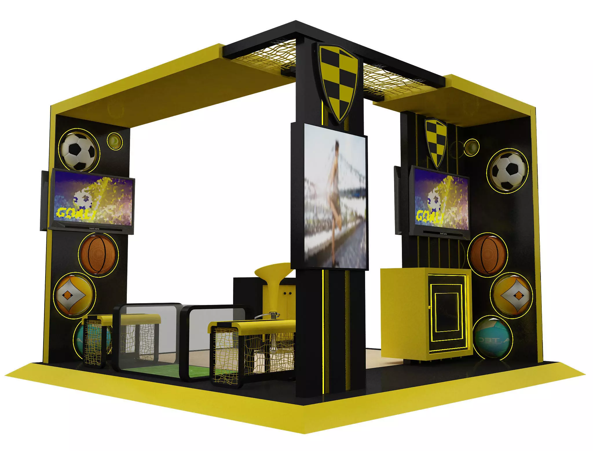 Booth Exhibition Stand a605b 3D model_0
