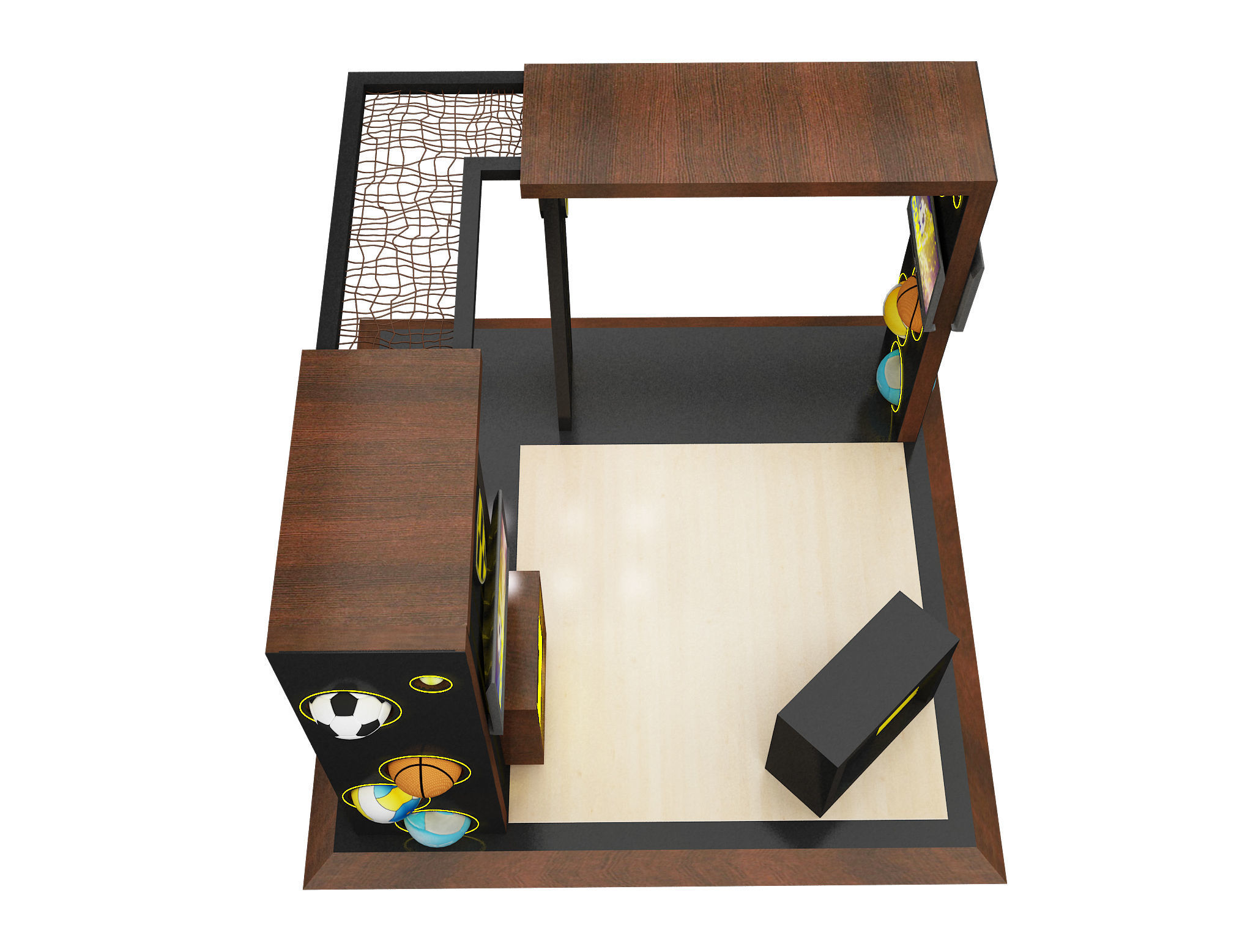 Booth Exhibition Stand a605d 3D model_16