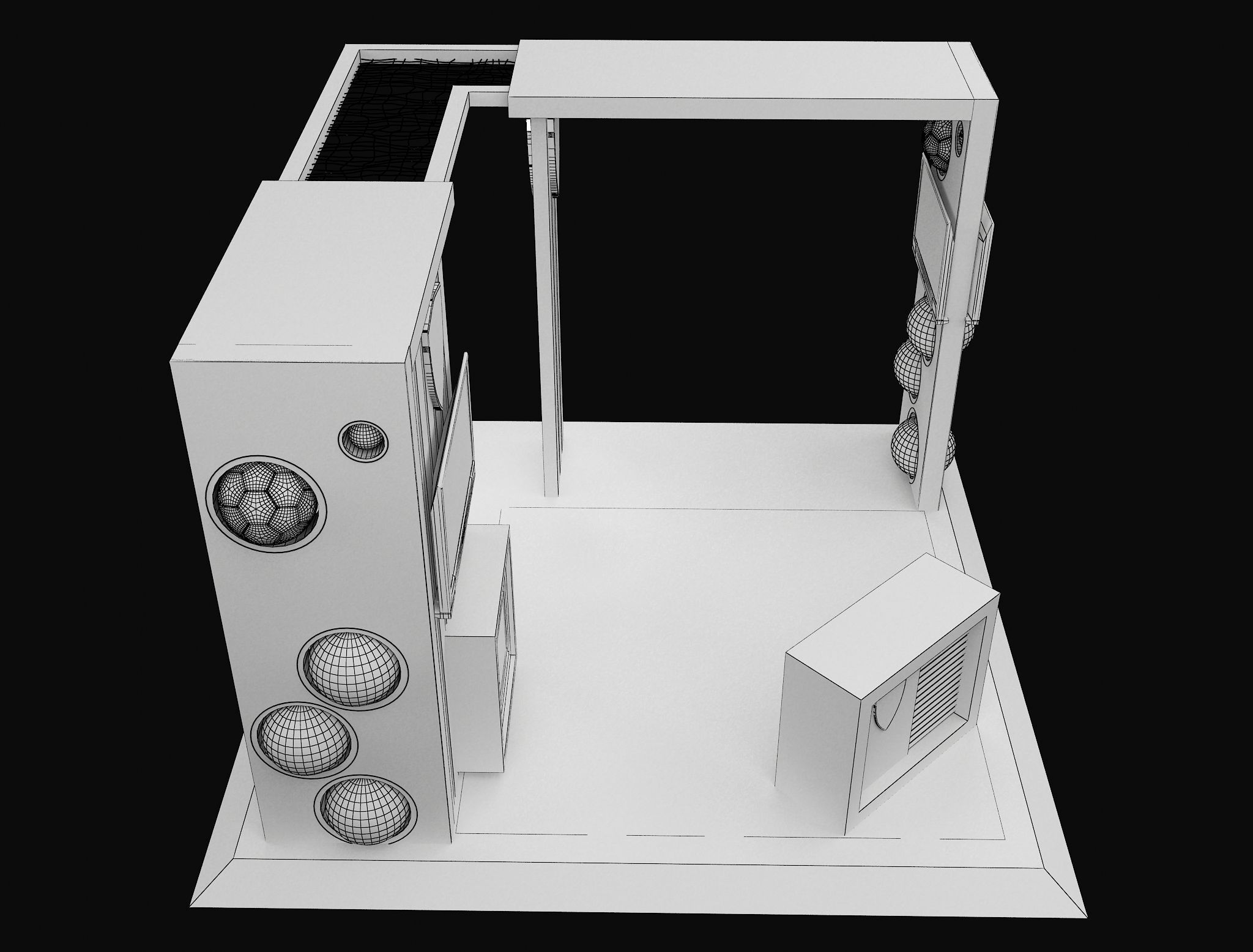Booth Exhibition Stand a605d 3D model_13