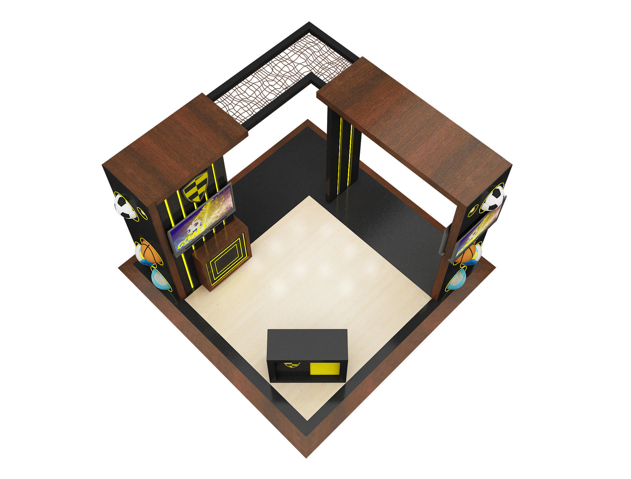 Booth Exhibition Stand a605d 3D model_8