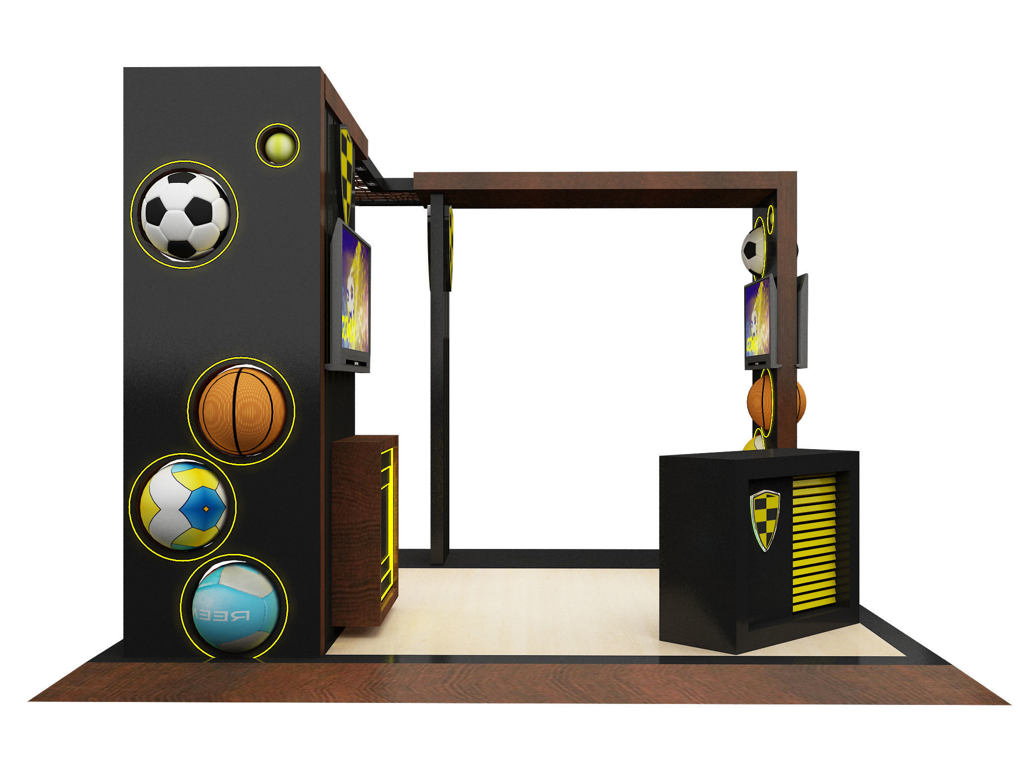 Booth Exhibition Stand a605d 3D model_4