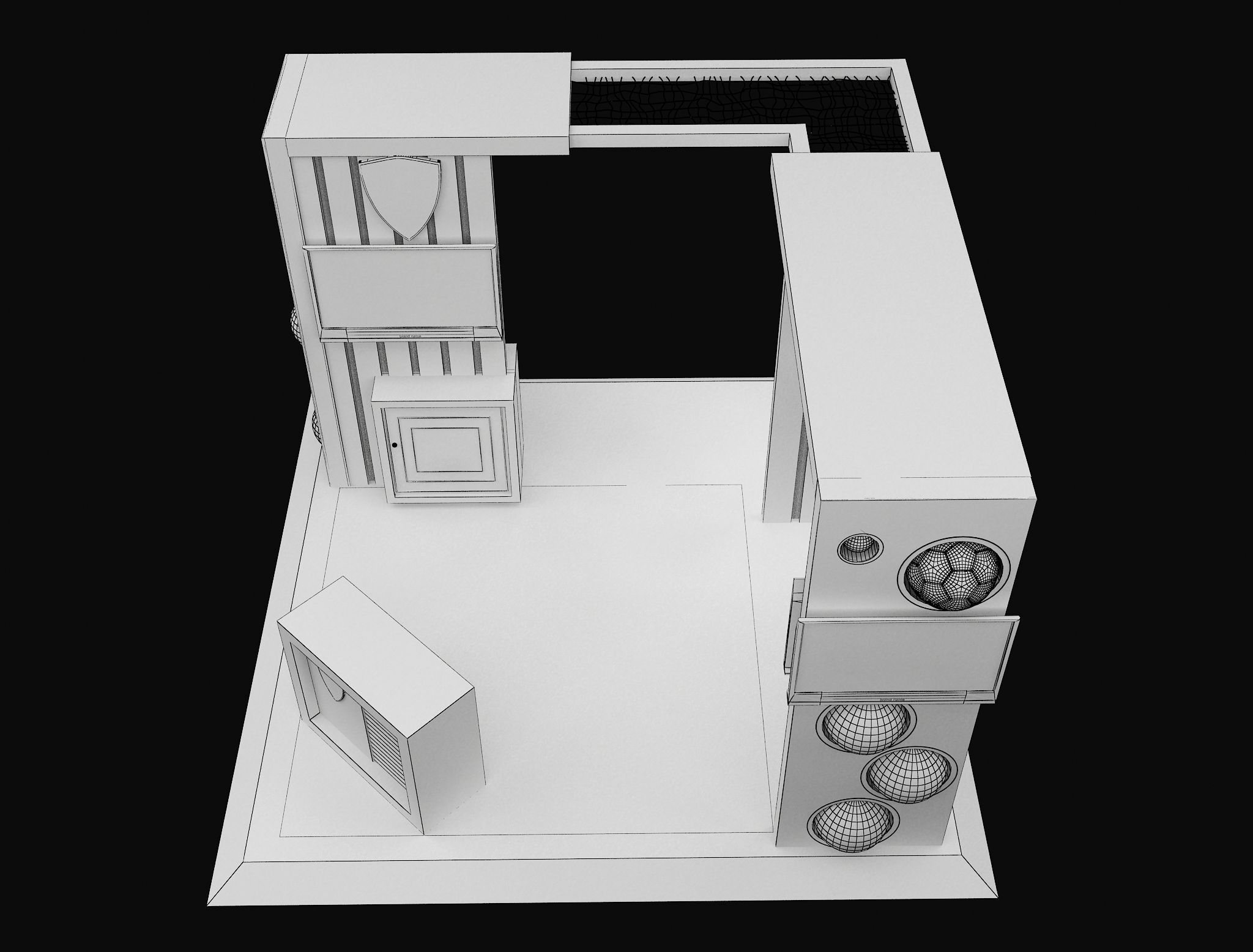 Booth Exhibition Stand a605d 3D model_11