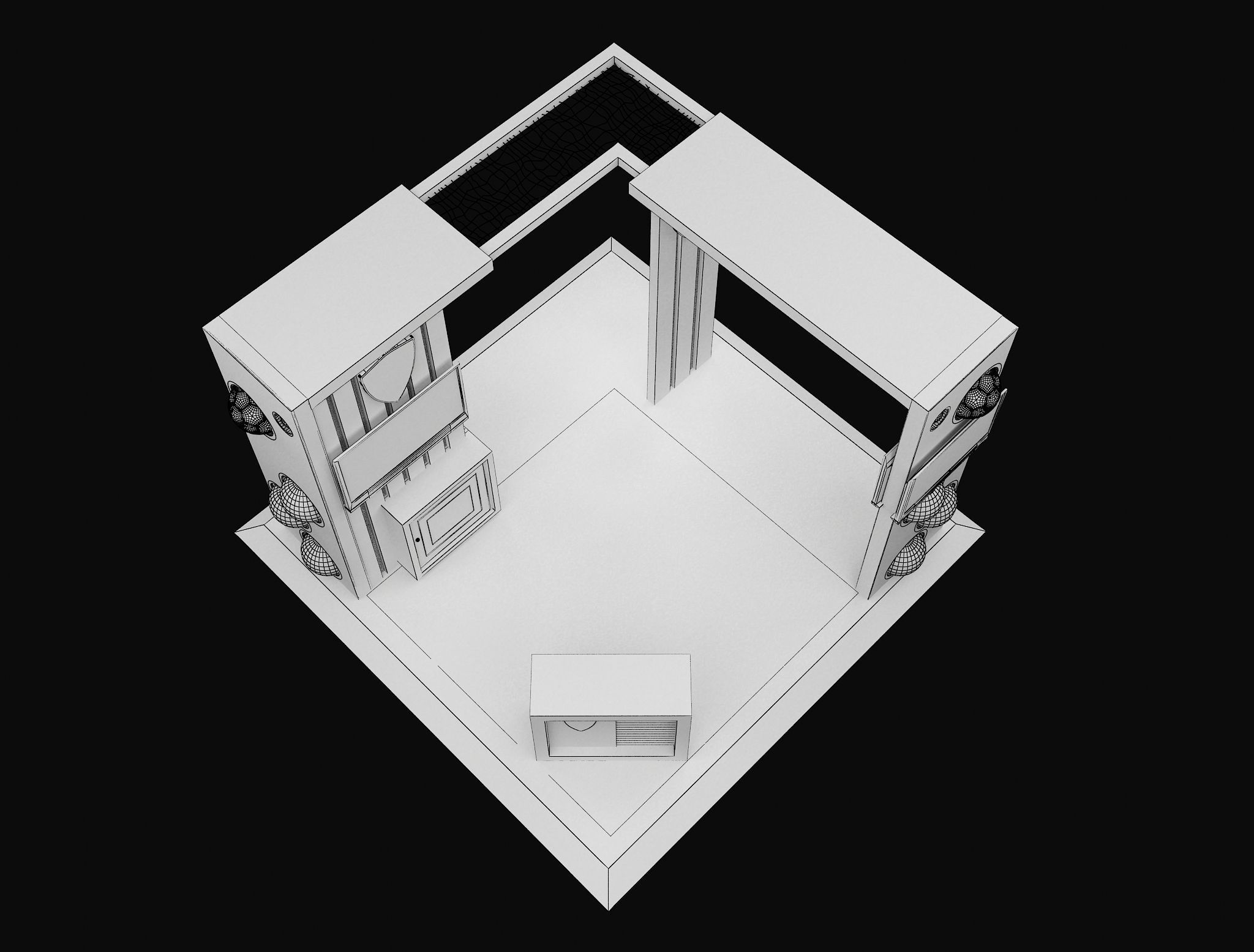 Booth Exhibition Stand a605d 3D model_9