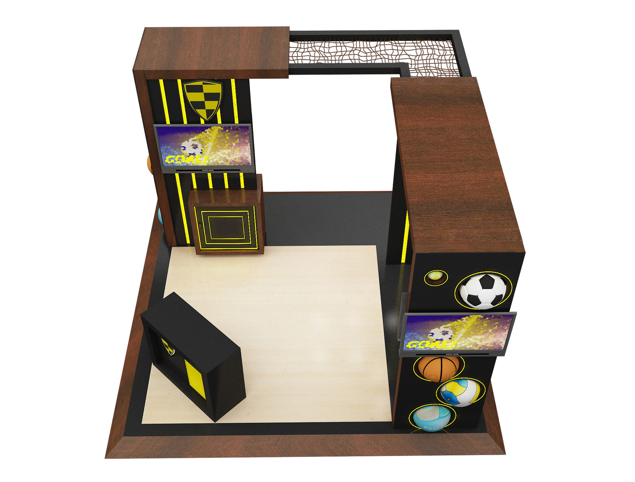 Booth Exhibition Stand a605d 3D model_10