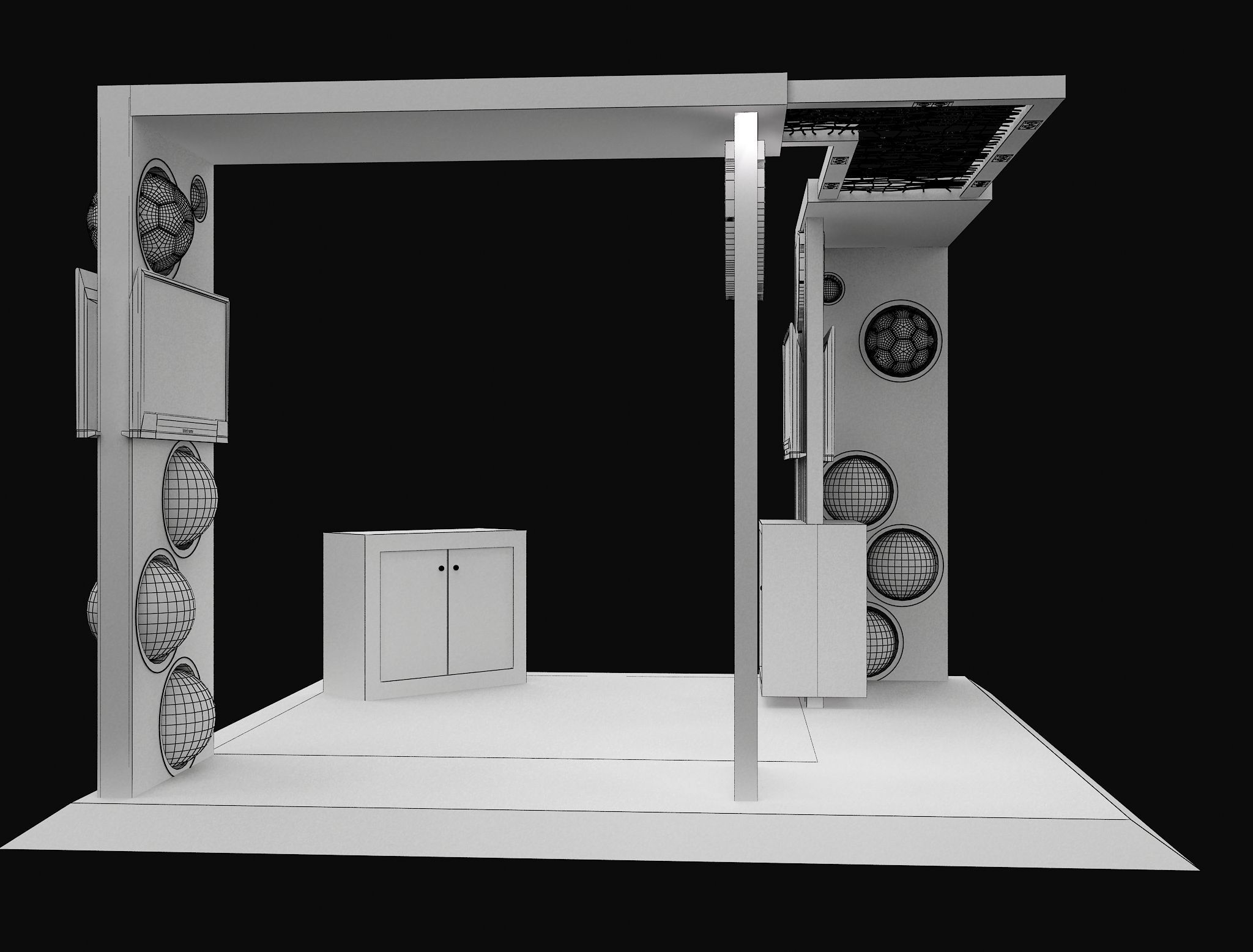 Booth Exhibition Stand a605d 3D model_7