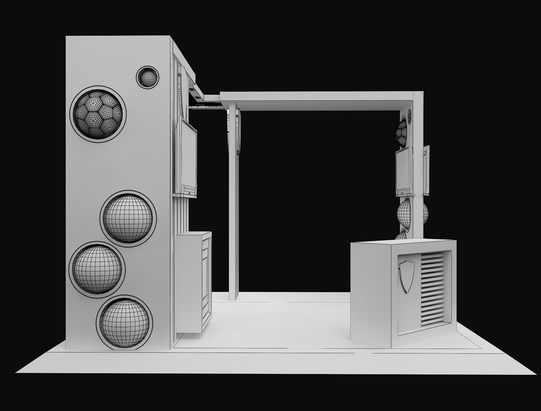 Booth Exhibition Stand a605d 3D model_5