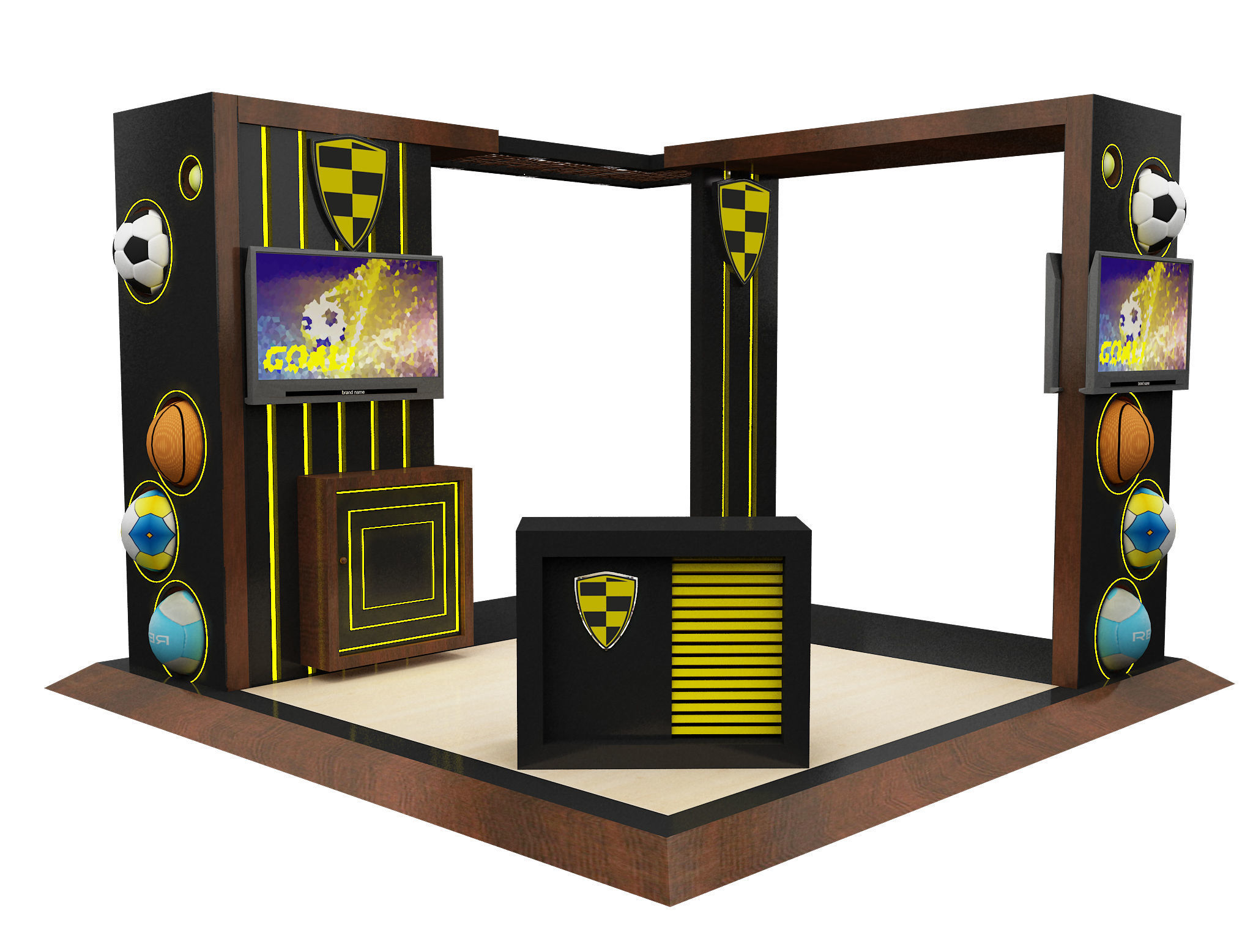 Booth Exhibition Stand a605d 3D model_2