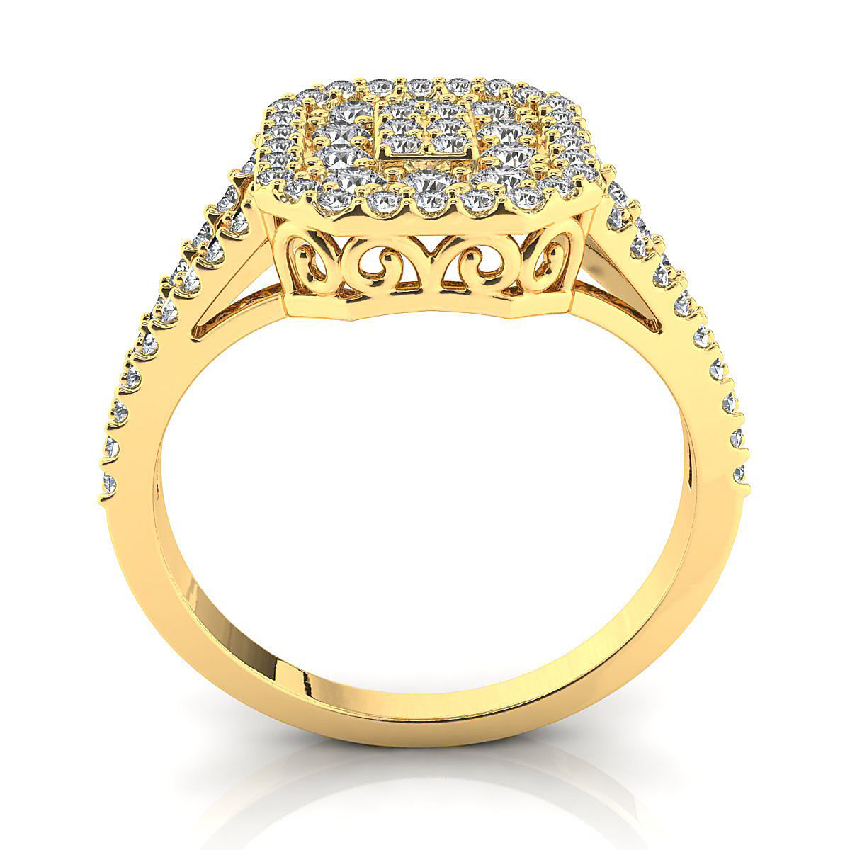 engagement ring 3D print model_8
