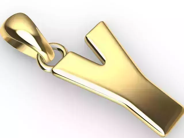 y  alphabet pendant stl verified