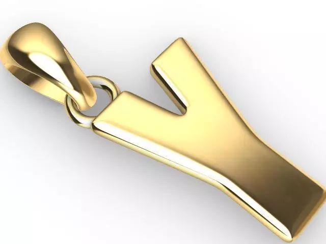 y  alphabet pendant stl verified 3D print model_0