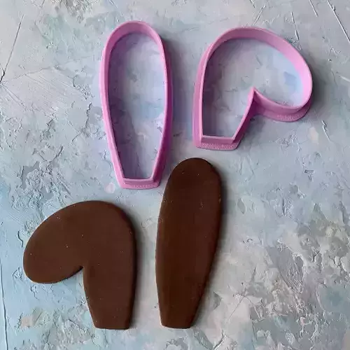 Easter Bunny ears Cookie Cutter 3D print model