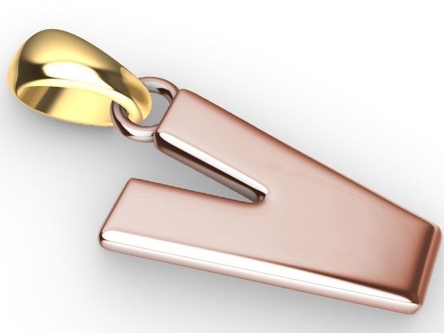 v Alphabet pendant stl verified 3D print model_2