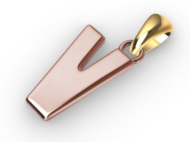v Alphabet pendant stl verified 3D print model_5