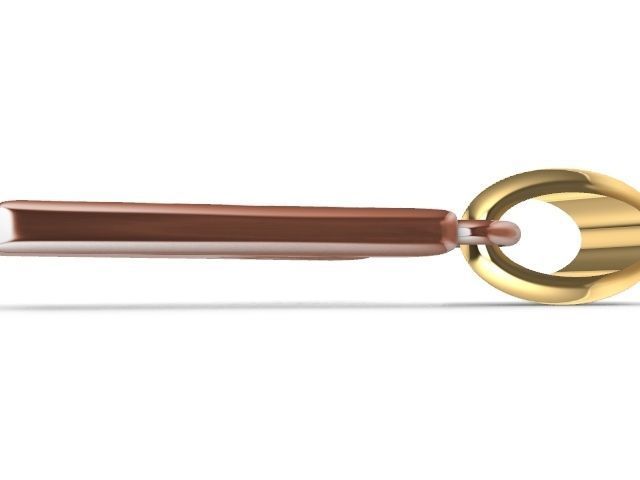 v Alphabet pendant stl verified 3D print model_3