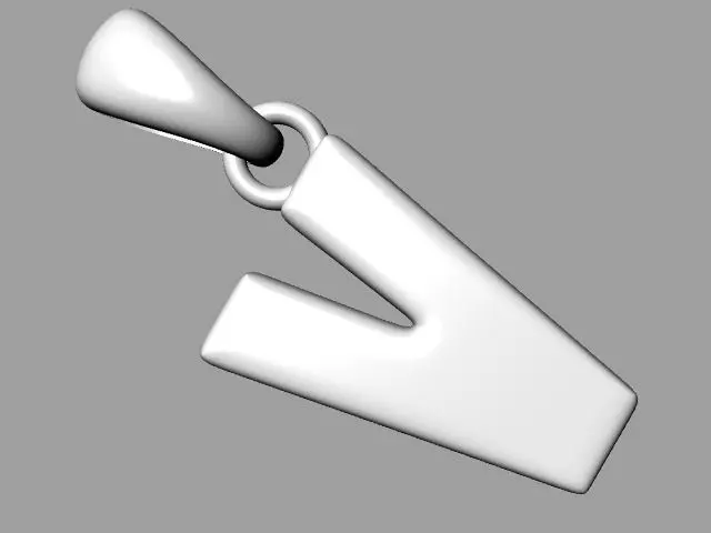 v Alphabet pendant stl verified 3D print model_0