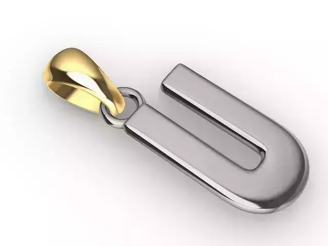 u Alphabet pendant stl verified