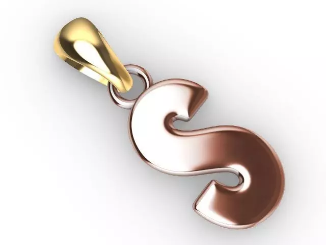 s letter pendant stl verified 3D print model_0