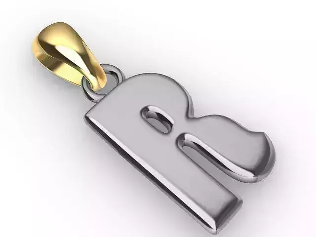 r letter pendant stl verified 