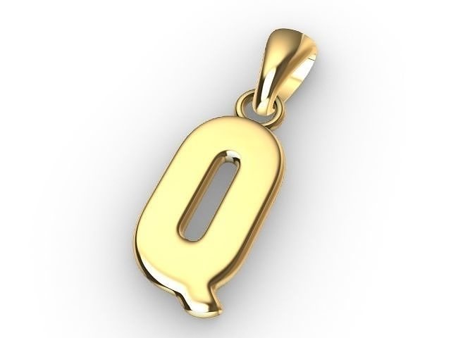 q letter pendant stl verified  3D print model