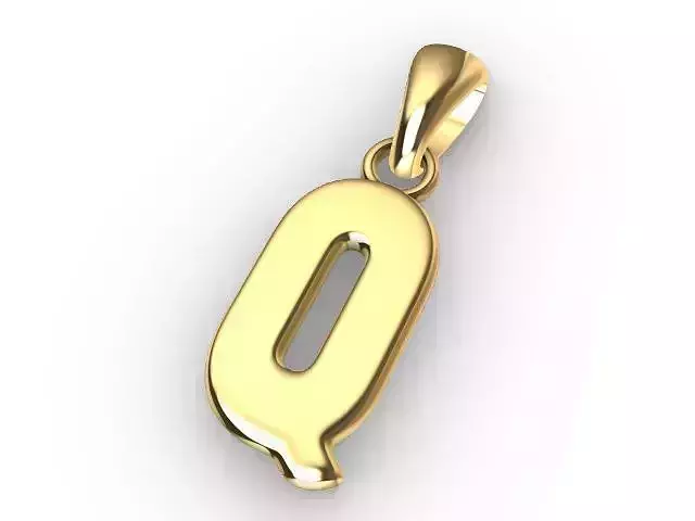 q letter pendant stl verified 