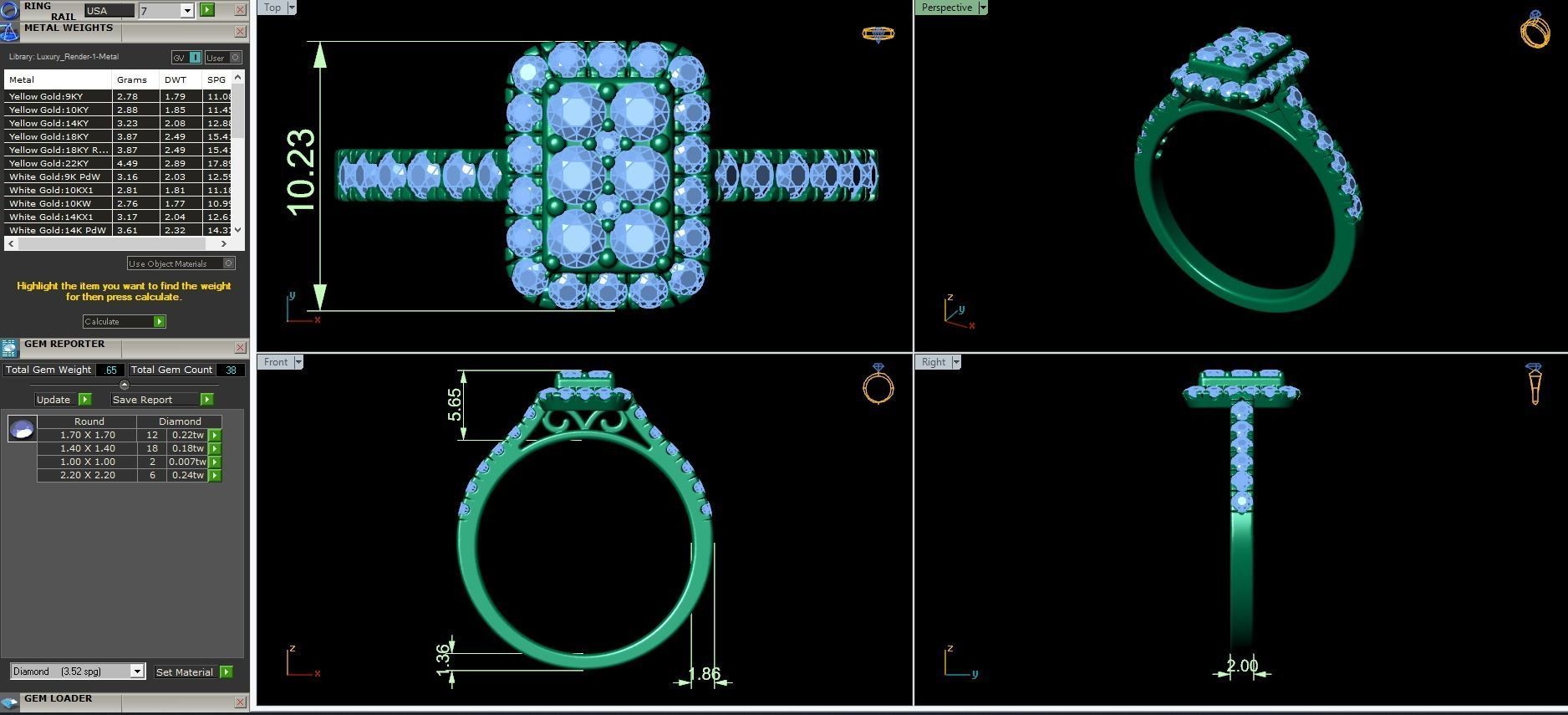 Fancy engagement ring 3D print model_3