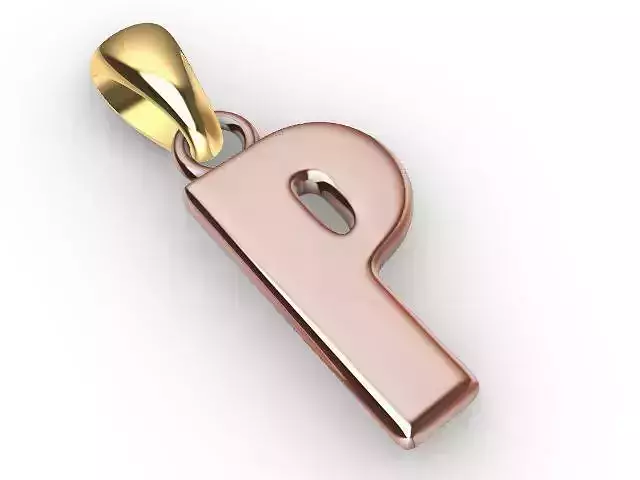 p letter pendant stl verified 