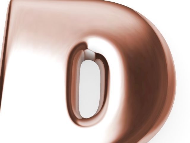 p letter pendant stl verified 3D print model_4