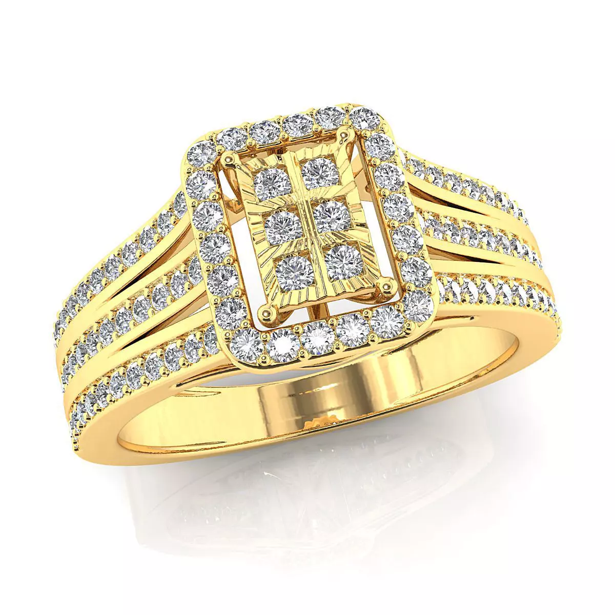 Fancy ring 3D print model_0