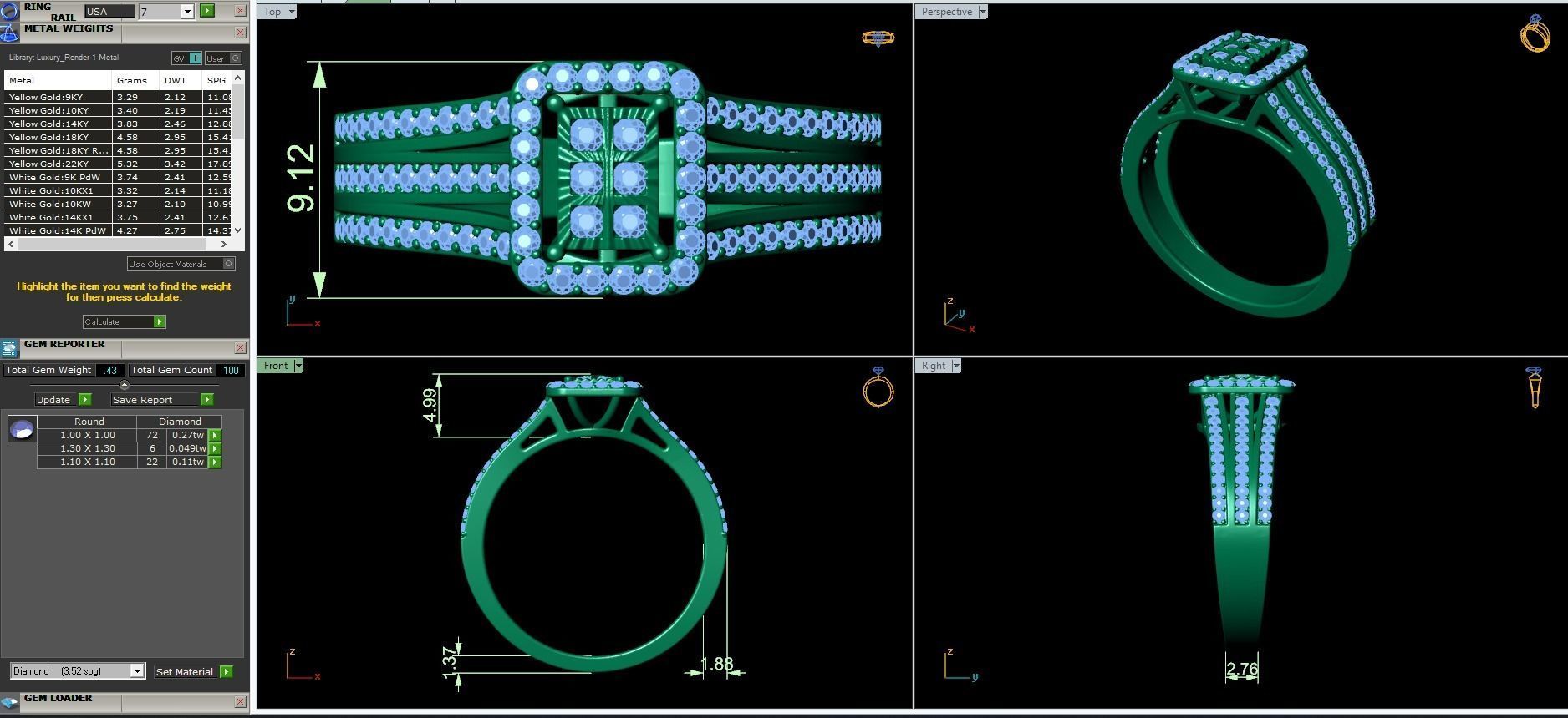 Fancy ring 3D print model_3