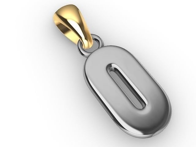 o letter pendant stl verified  3D print model