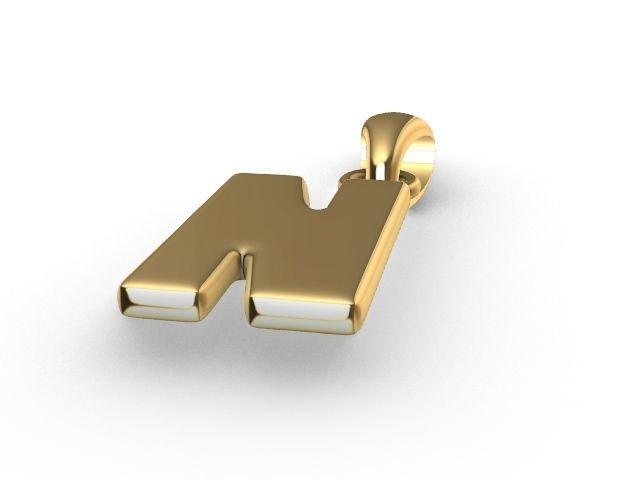 n Alphabet pendant stl verified 3D print model_2