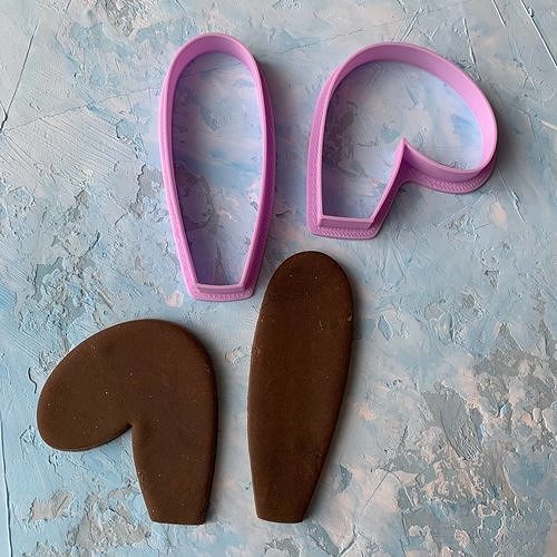 Easter Bunny ears Cookie Cutter 3D print model