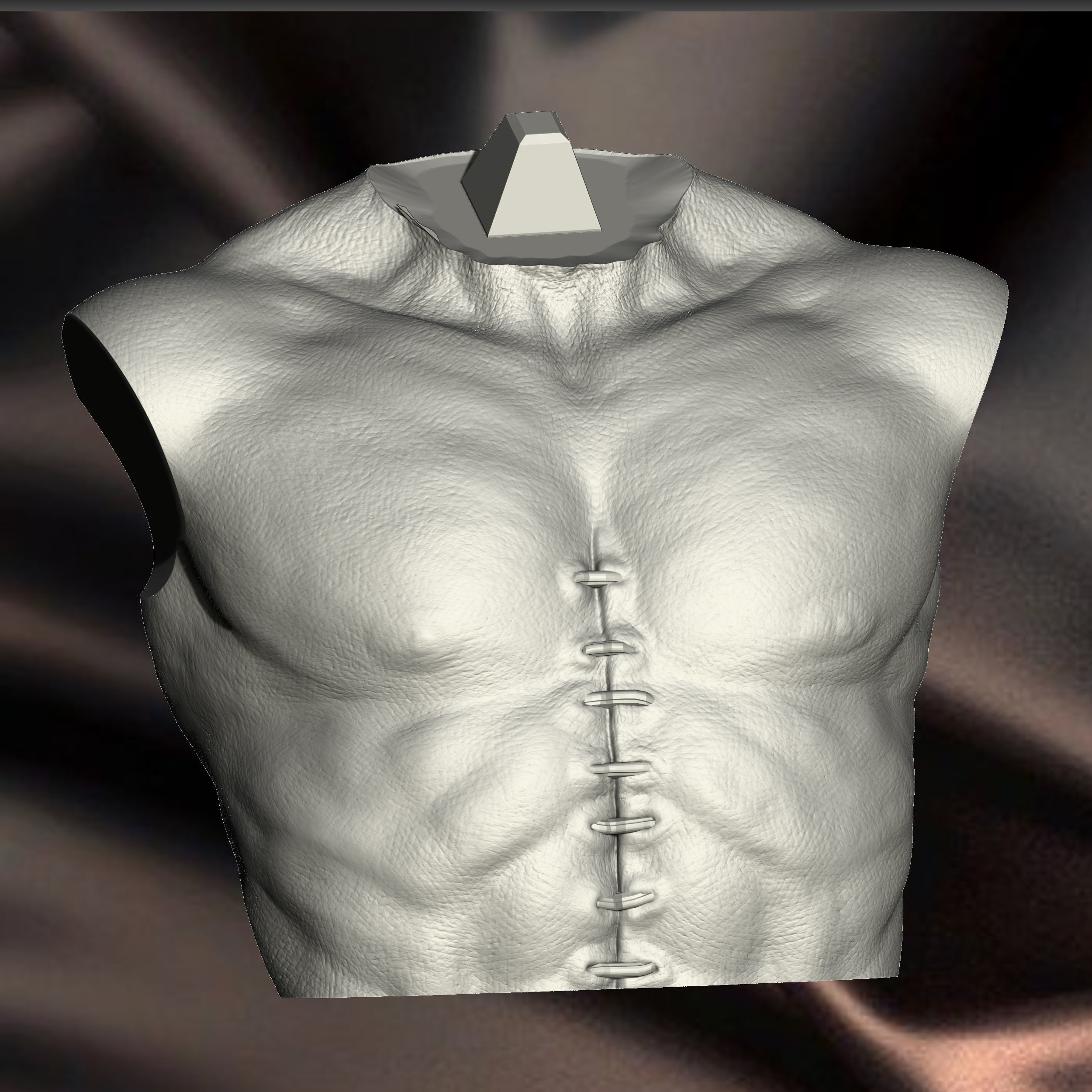 Frankenstein model bust Free 3D print model_4