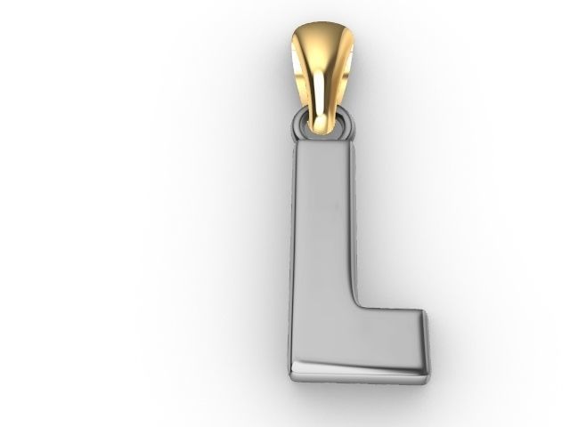 l Alphabet pendant stl verified 3D print model_5