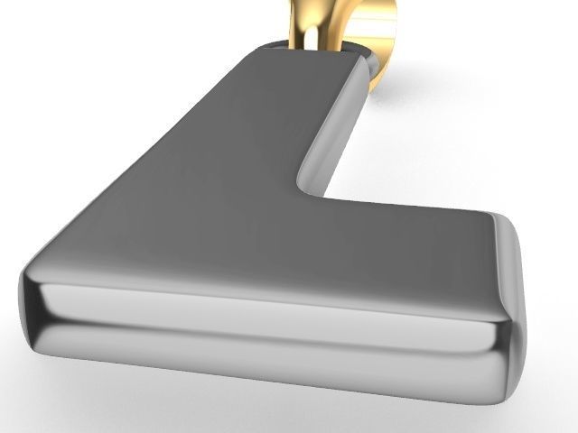 l Alphabet pendant stl verified 3D print model_4