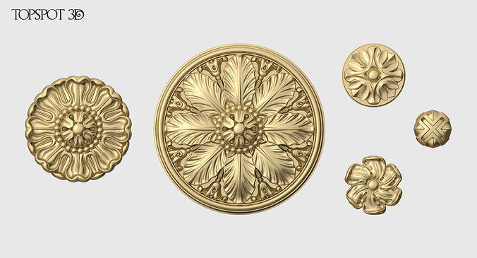 Decorative Rosette Set 3D print model