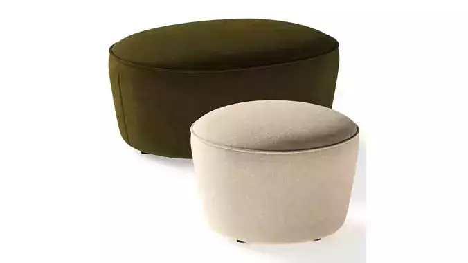 Menu Cairn Oval and Round Poufs