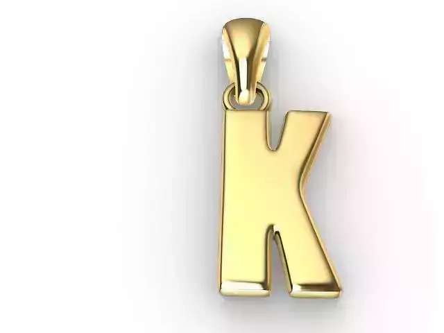 k  Alphabet pendant stl verified