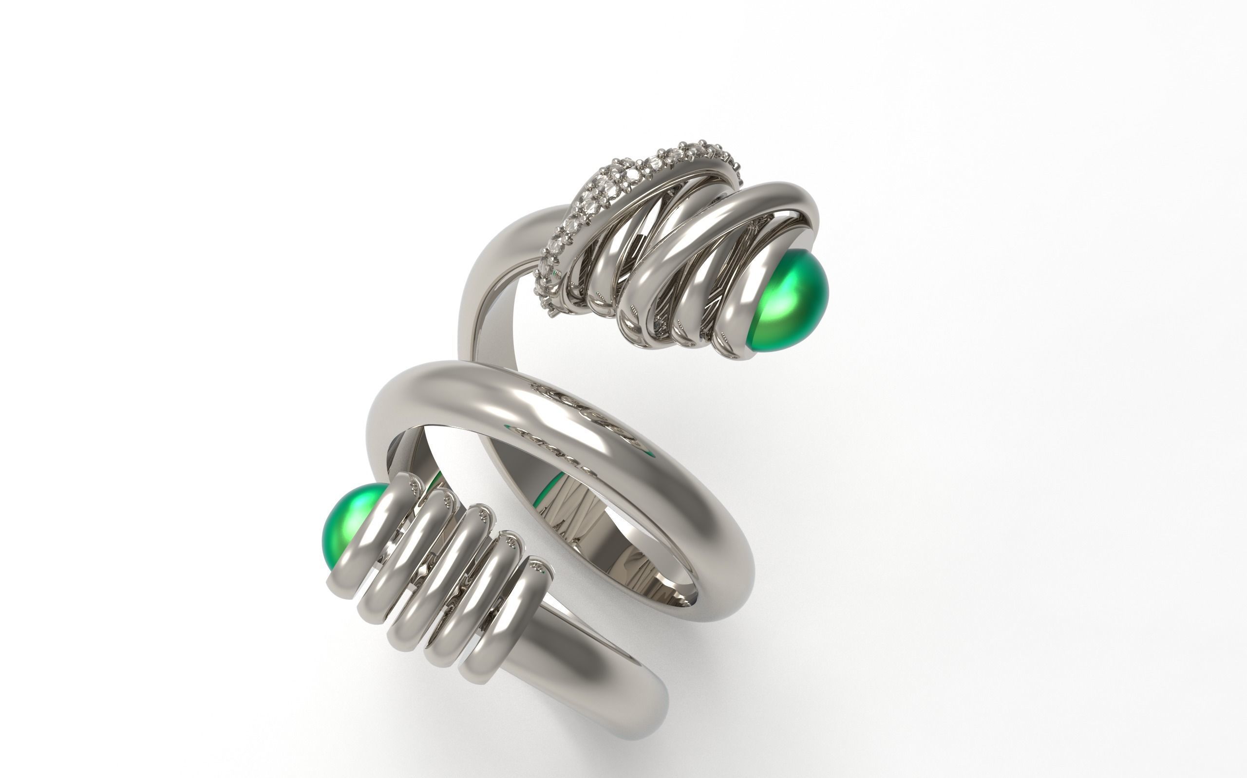 Spring Ring  3D print model_6
