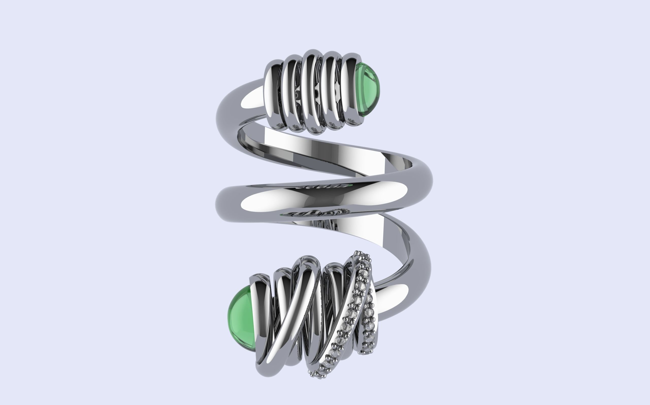 Spring Ring  3D print model_2