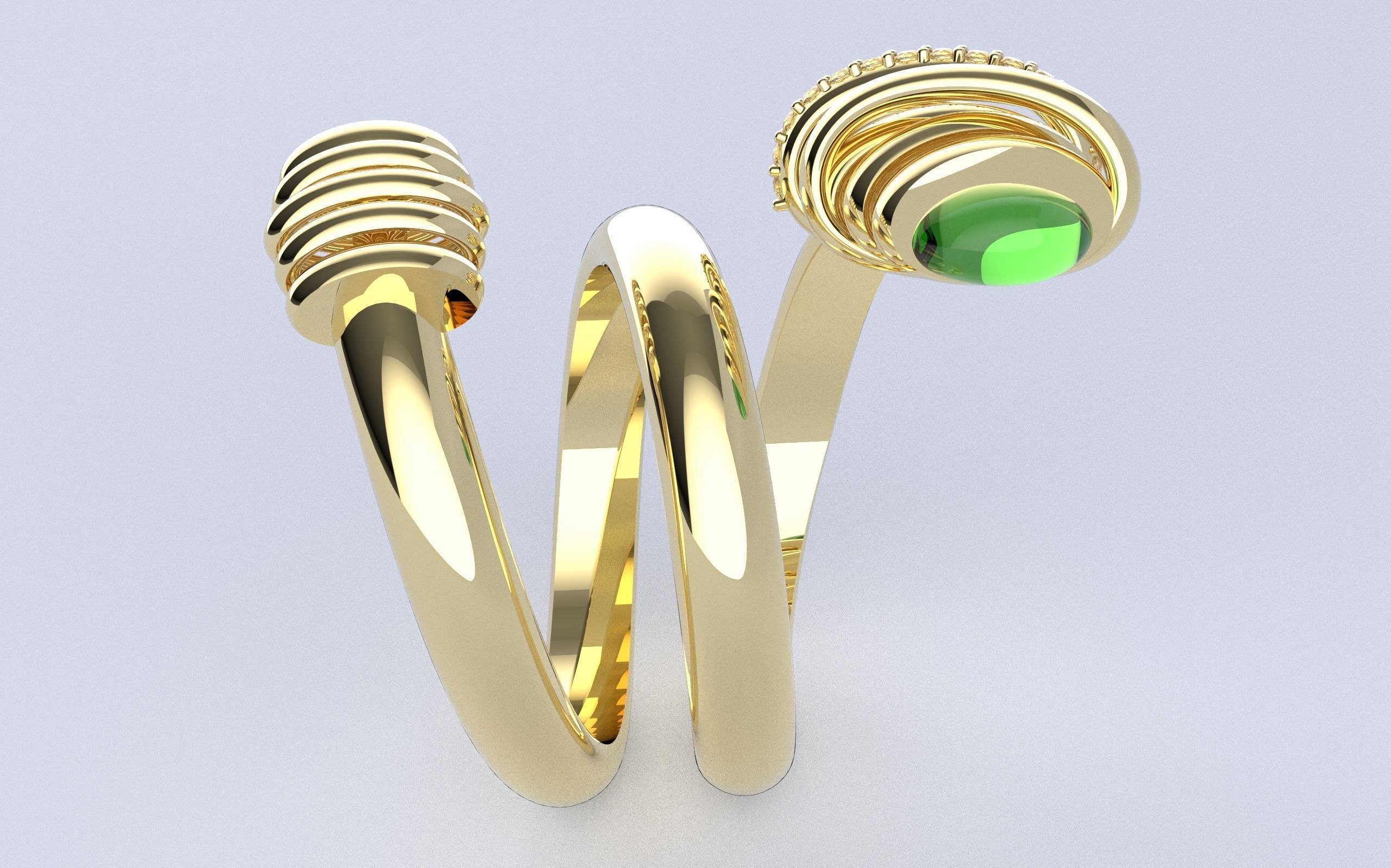 Spring Ring  3D print model_8
