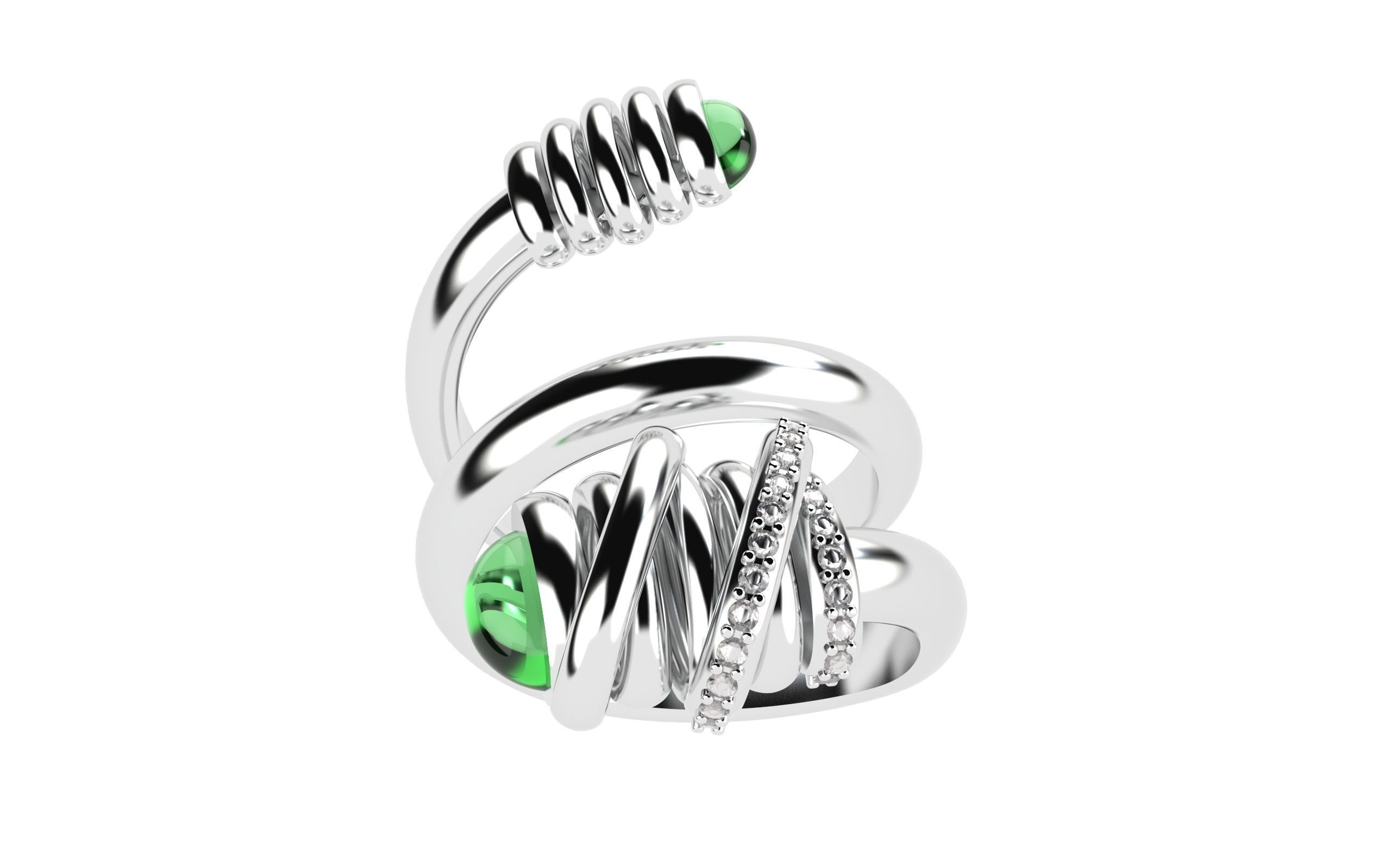Spring Ring  3D print model_5