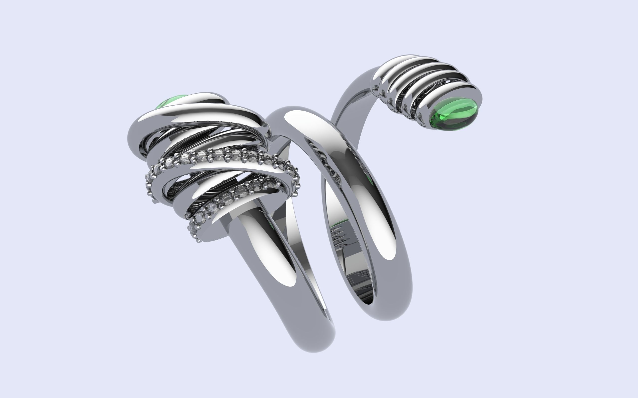 Spring Ring  3D print model_3