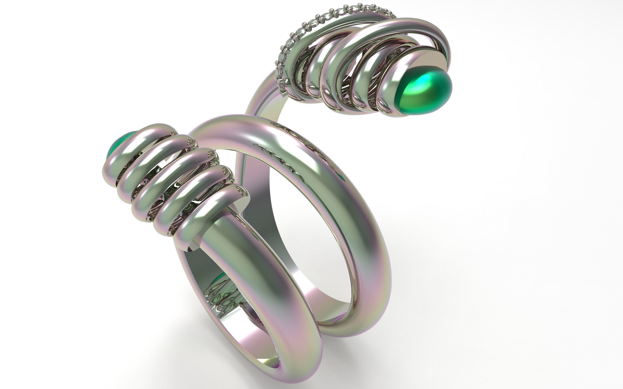 Spring Ring  3D print model_7