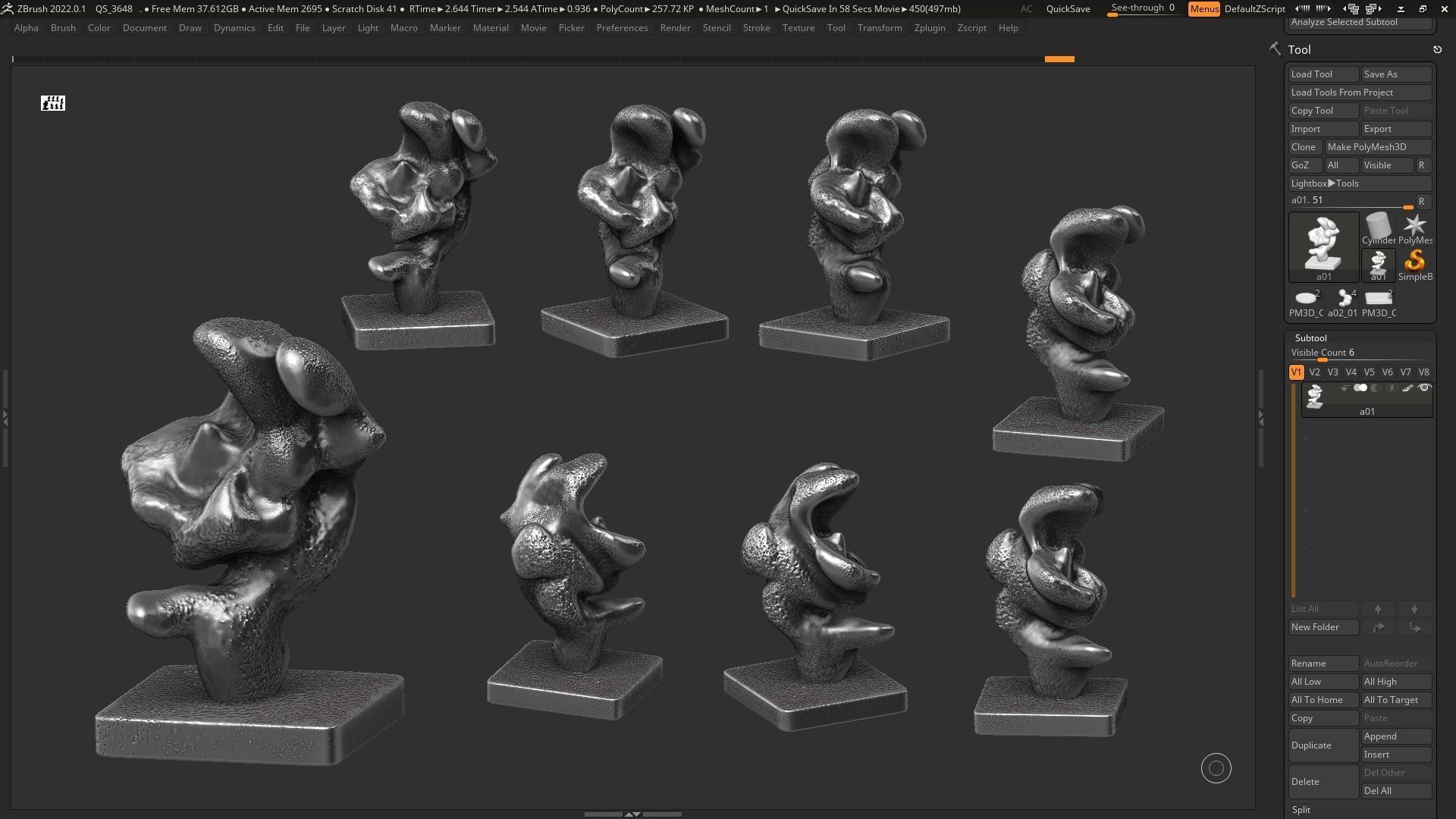 Modern Abstract Decorative sculpture 3d print model 133 3D print model_3